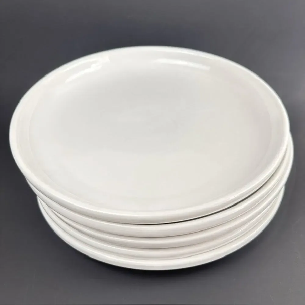 Crate and Barrel Cafeware II Dinner Plate White Porcelain 10 1/2